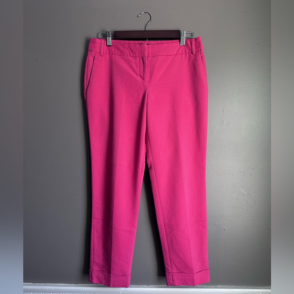 Express Dress Pants Size 2 Women’s Cropped Editor Cuff Trousers Pink Coral
